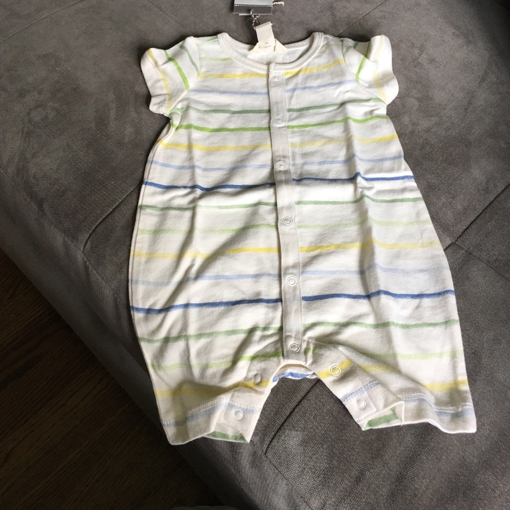 (2) boys baby organic cotton summer onesies