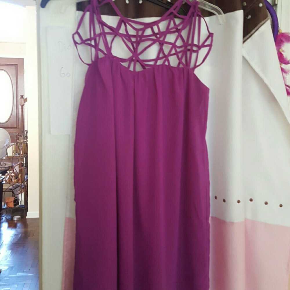 Fuchsia colored dress
