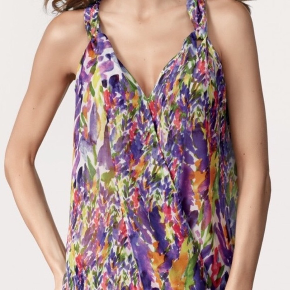 CAbi petal floral top/ shirt. EUC