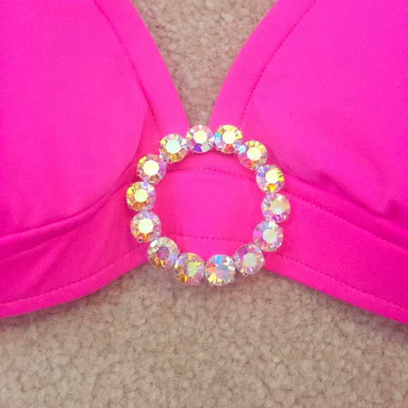 Custom made hot pink swimsuit - Picture 3 of 5