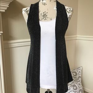 Black Sparkly Vest Wet Seal Size Small
