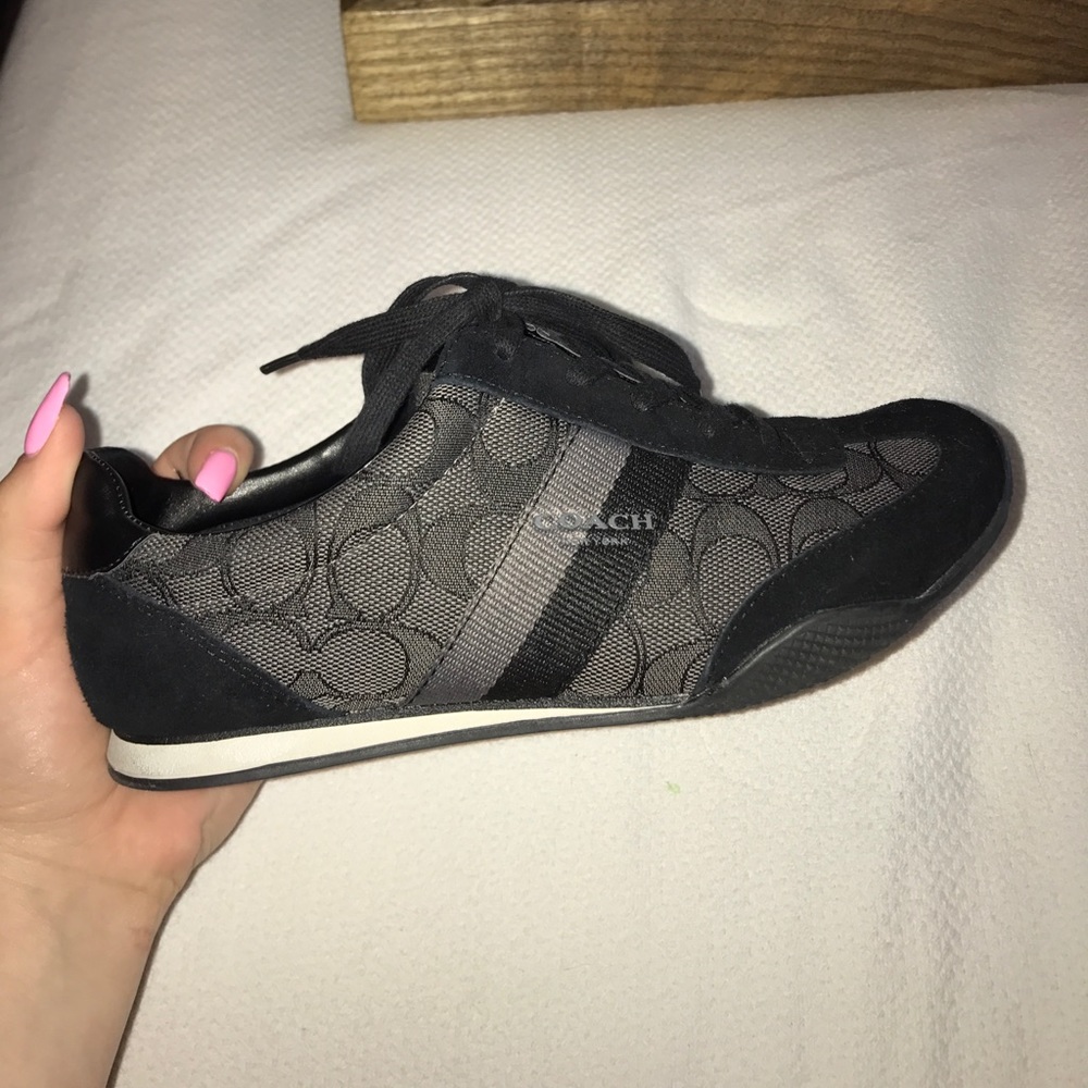 black coach kelson lace up sneaker, tennis shoes!