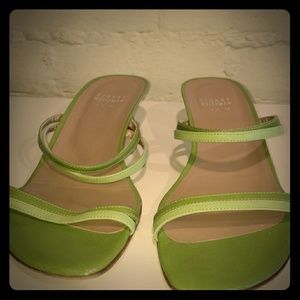 Stuart Weitzman strappy sandals lime green