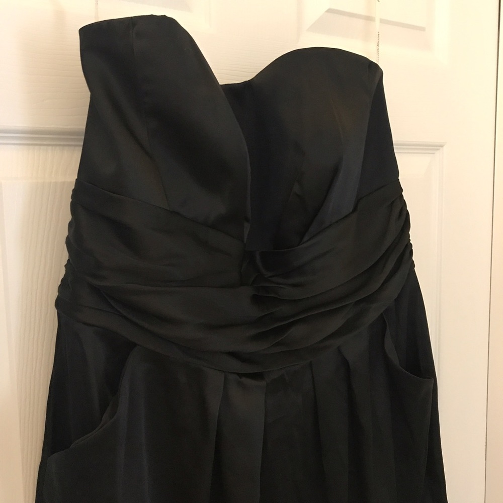 Strapless Little black dress with pockets 😃