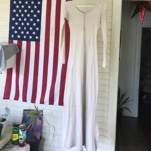 Free People beige maxi dress size XS