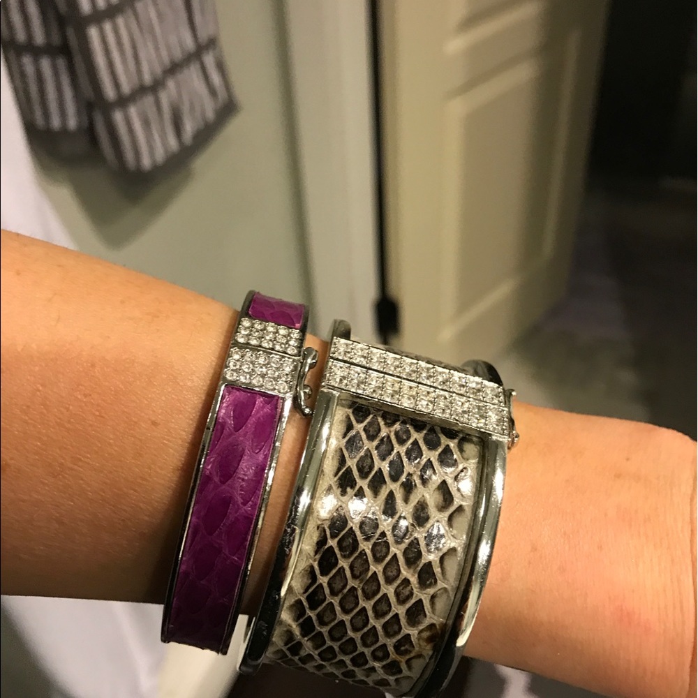 Snake print bangles