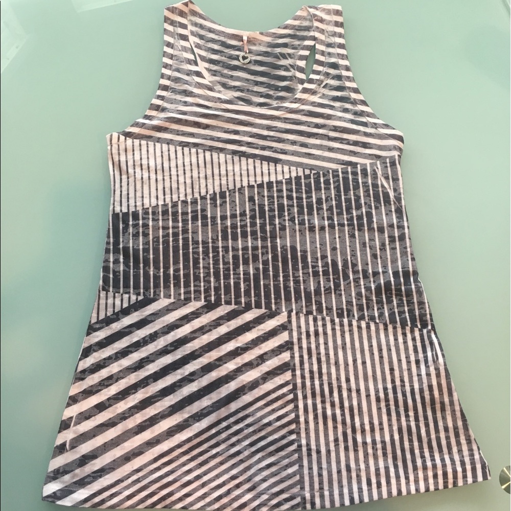 Mixed stripe racerback tank
