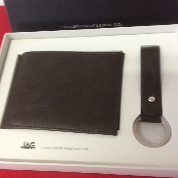 Jag casual Leather wallet&sketch Fob- NWT - Picture 2 of 4