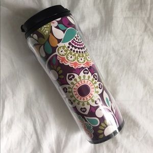 Vera Bradley Plum Crazy travel mug