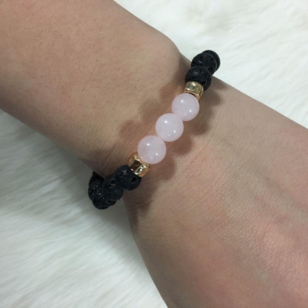 Handmade rose quartz bracelet - Picture 2 of 2