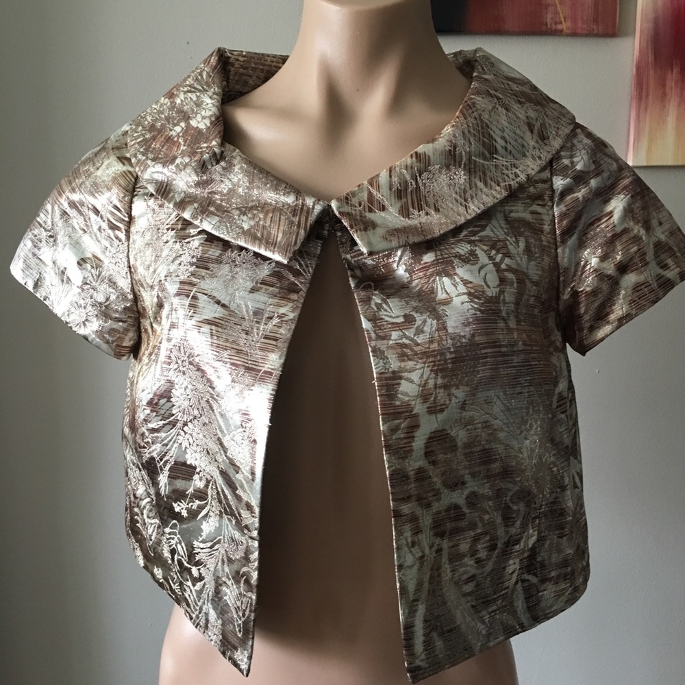 Bolero gold brown by Badgley Mischka metallic sz 4