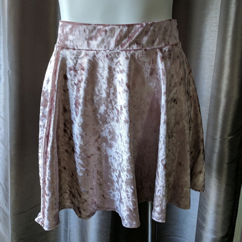 Agaci Velvet Mauve Skater Skirt