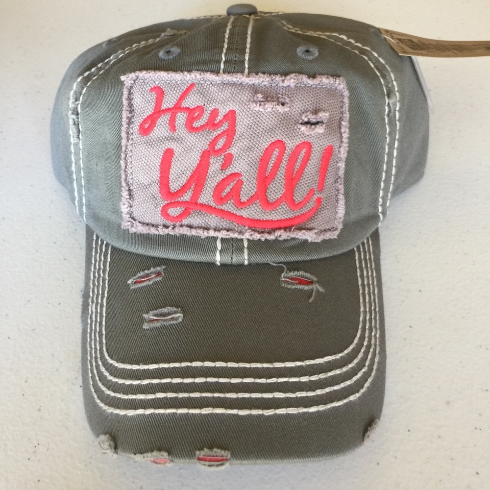 Hey y'all vintage embroidered baseball cap