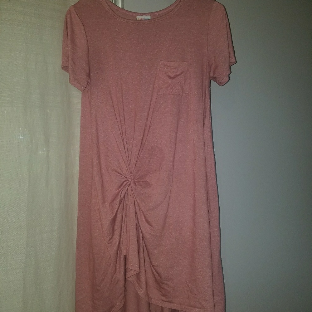 Lularoe heathered pink Carly dress