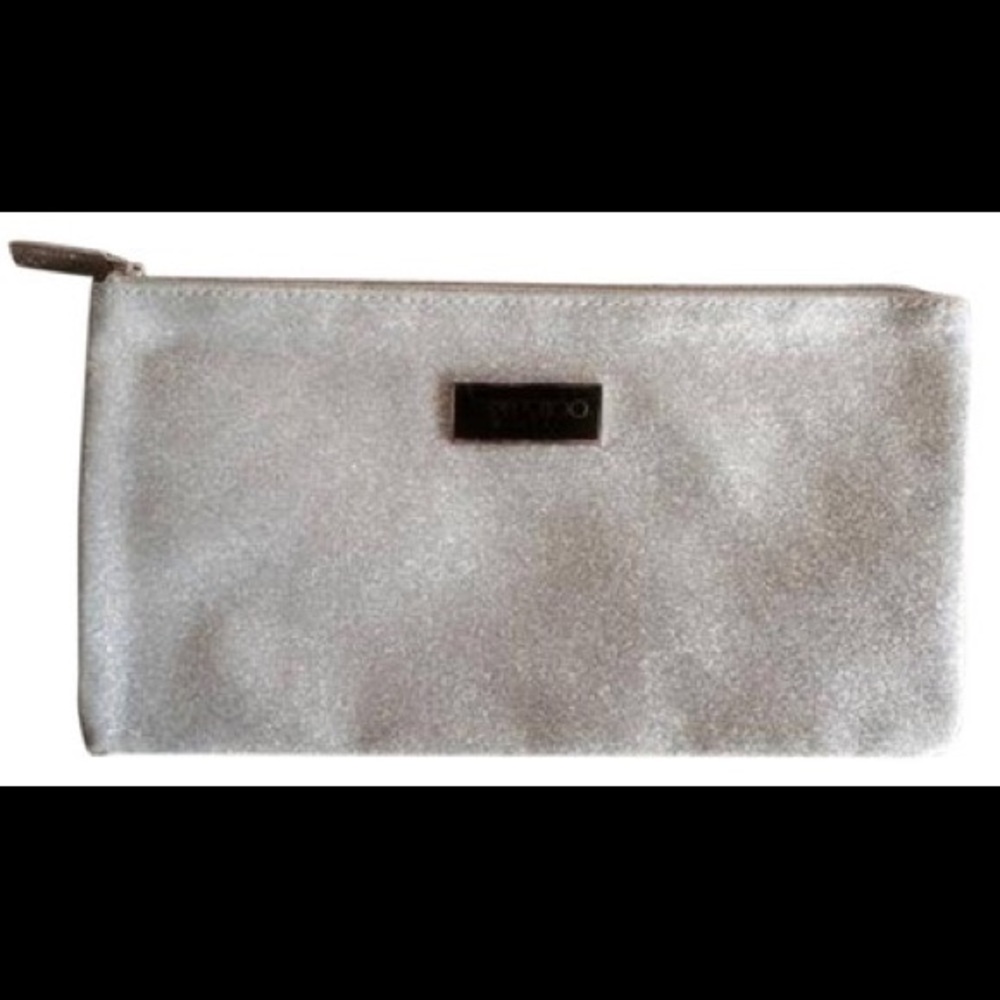 Jimmy Choo Parfum Silver Clutch/Makeup Bag