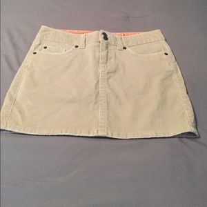 Beige/Tan corduroy SO Mini skirt (size 1)  EUC