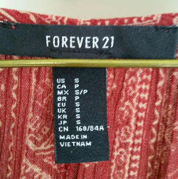 Deep Red Flowy Shirt-Dress - Picture 4 of 5