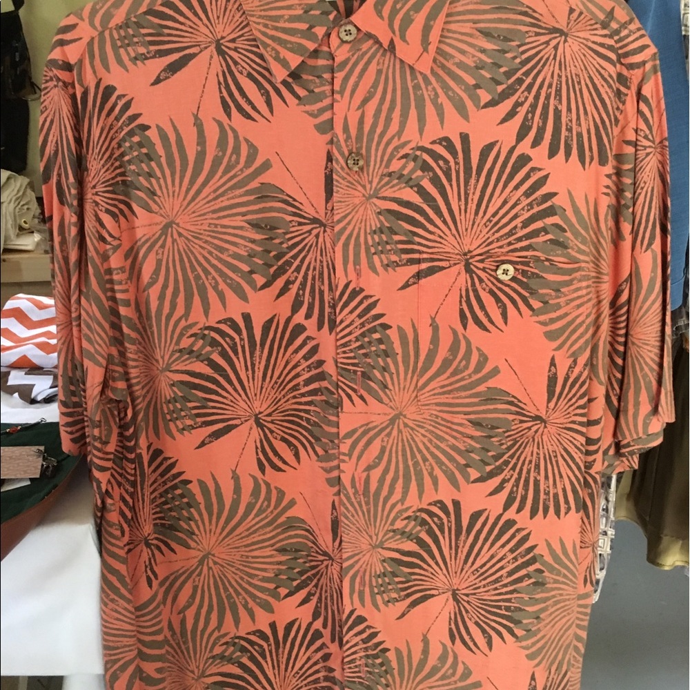 Silk men's short sleeve shirt