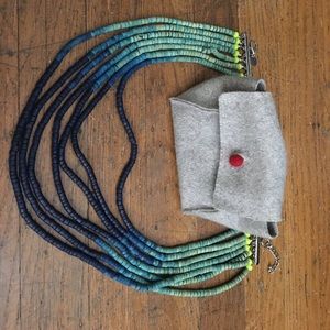 Ombré blue necklace from Anthropologie