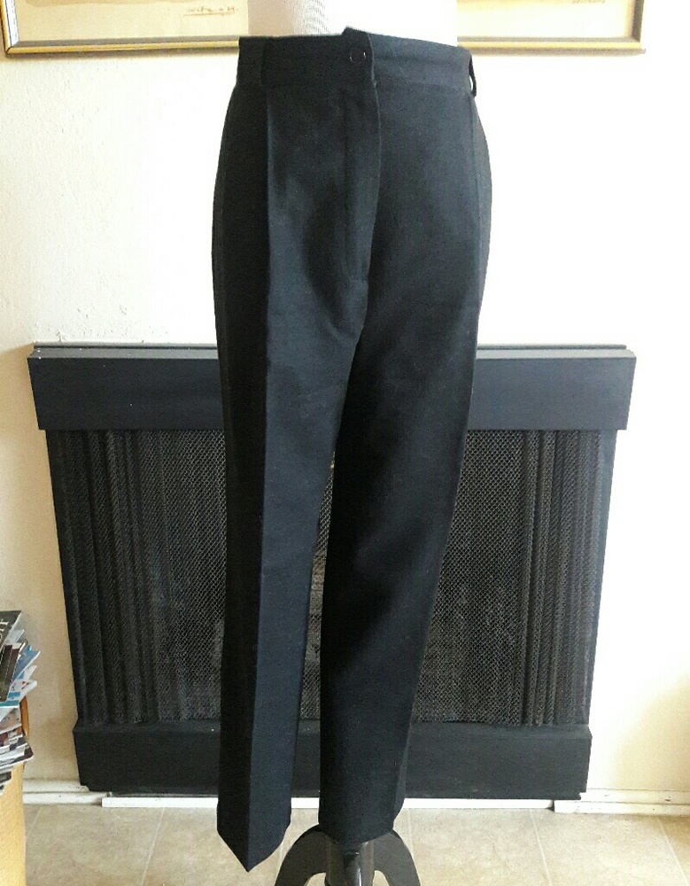 Black Wool Pants Trousers