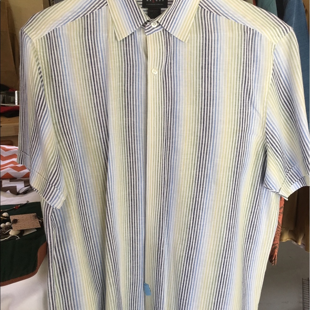 Cotton short sleeve men's shirt