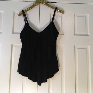 Magic suit ruffled tankini top size 12