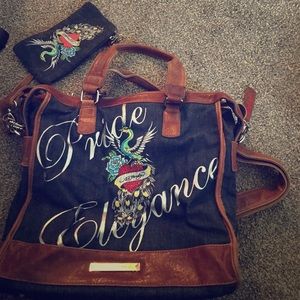 Authentic ed hardy purse