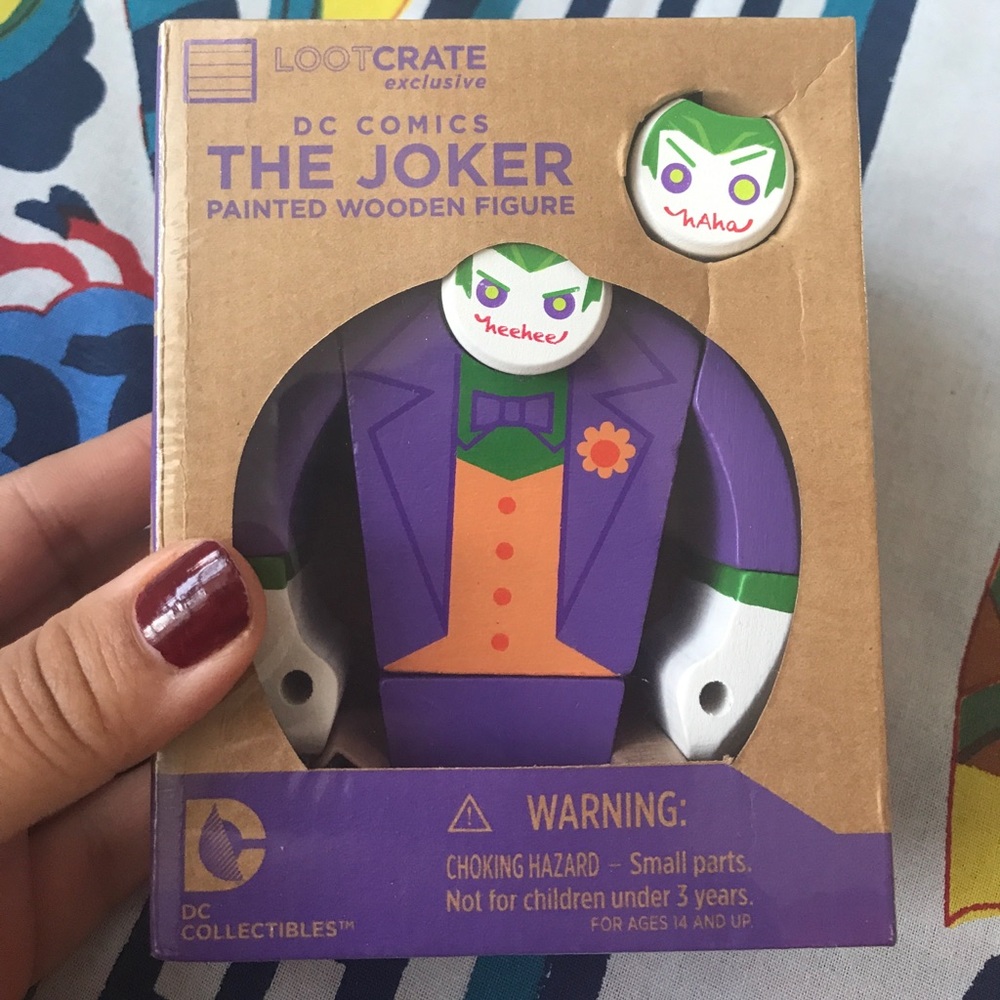 The joker painted wooden figure