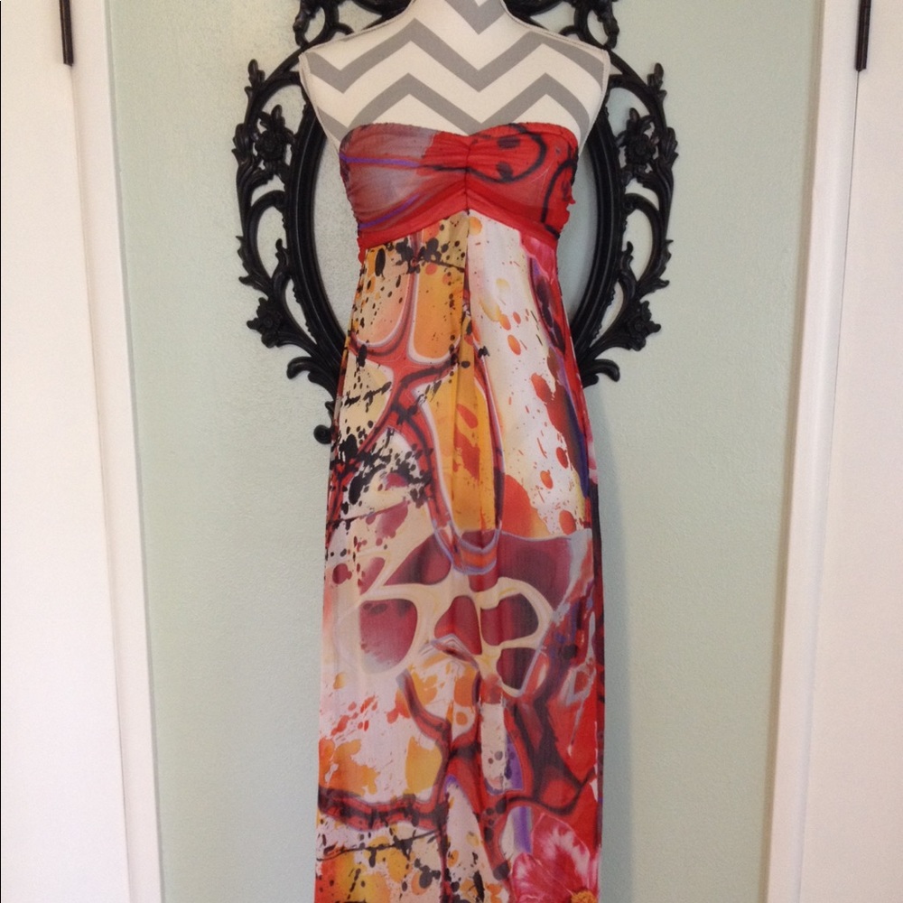 Abstract Maxi Dress