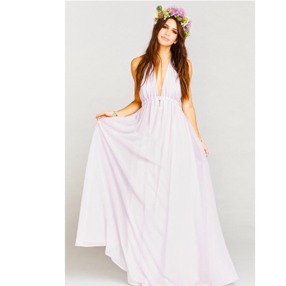NWOT show me your mumu lavender chiffon Luna maxi - Picture 2 of 4