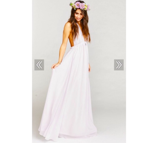NWOT show me your mumu lavender chiffon Luna maxi - Picture 3 of 4