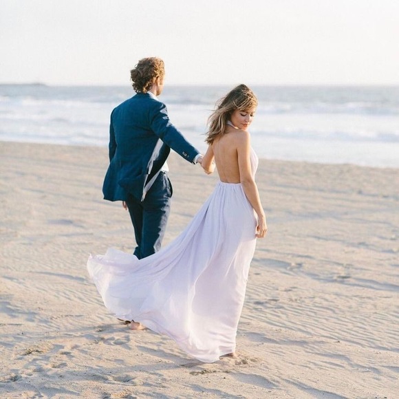 NWOT show me your mumu lavender chiffon Luna maxi - Picture 4 of 4