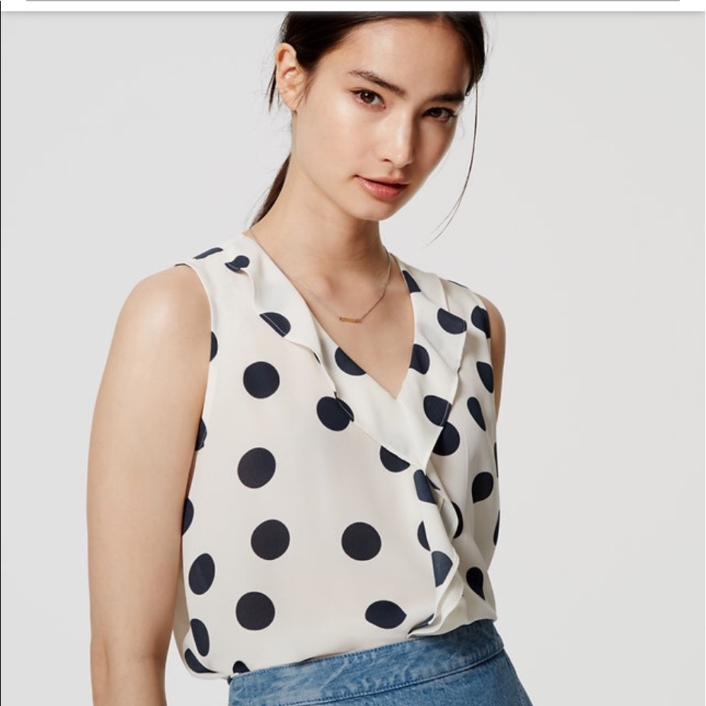 Loft Dot Cascade Shell Size xs