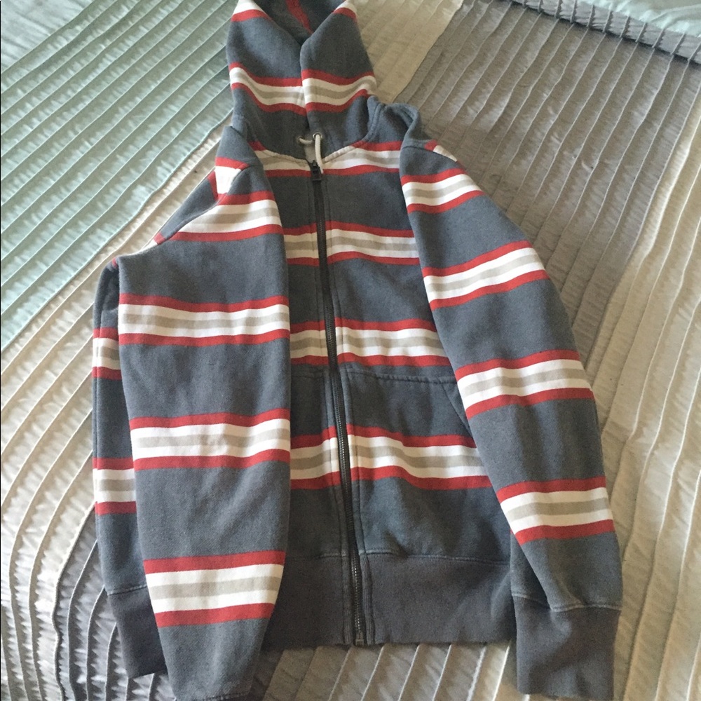 Gray stripped hoodie