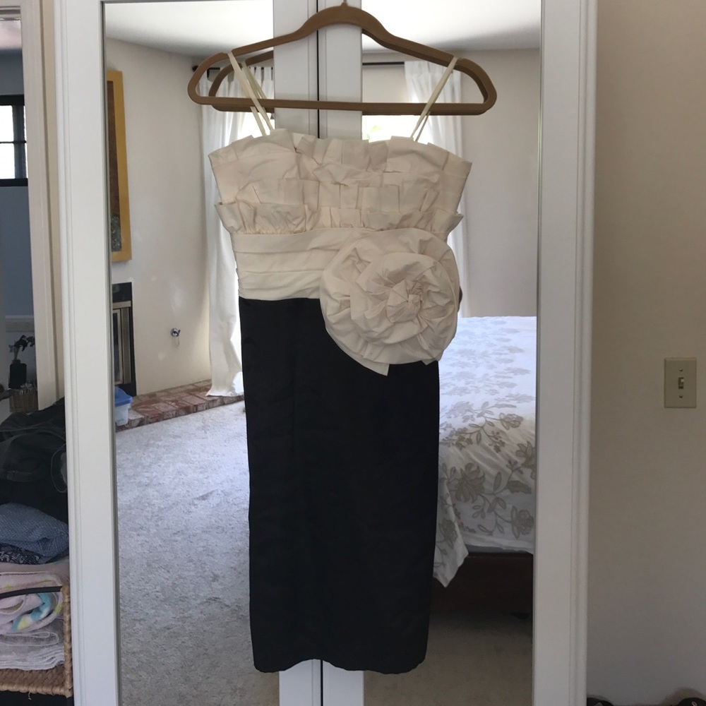 MAX and CLEO Black and White (Cream) Dress Sz 0-2