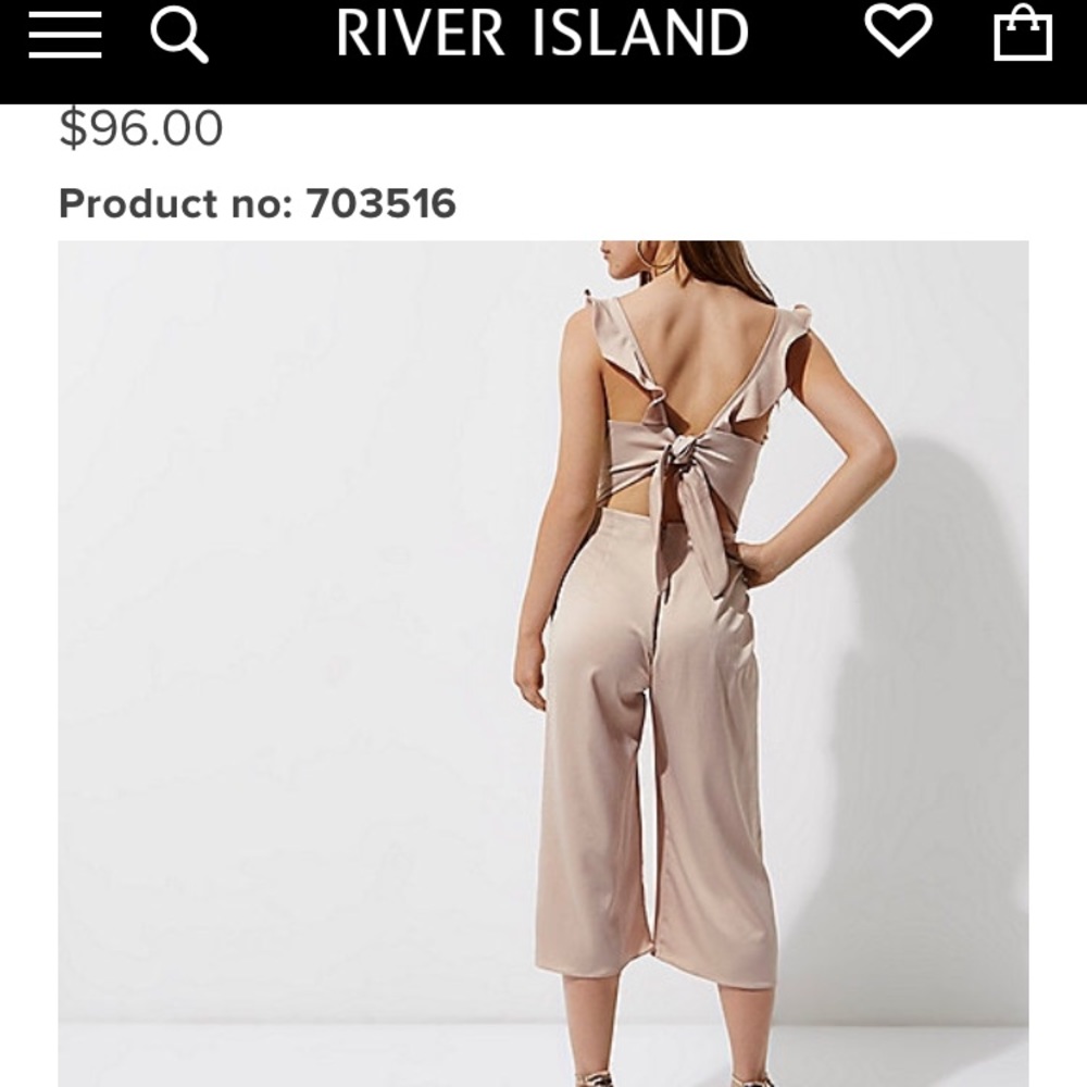 NWT River Island Pink Nude Jumpsuit!