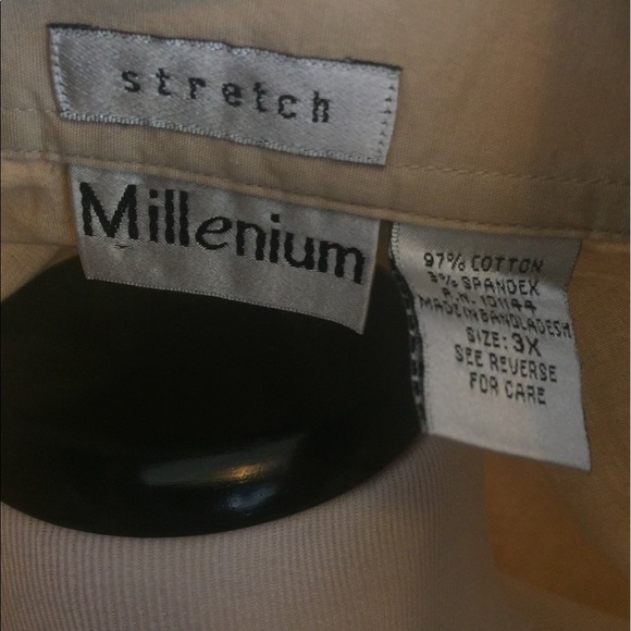 Millennium Tan Shirt Dress Career Plus Size 3X - Picture 6 of 6