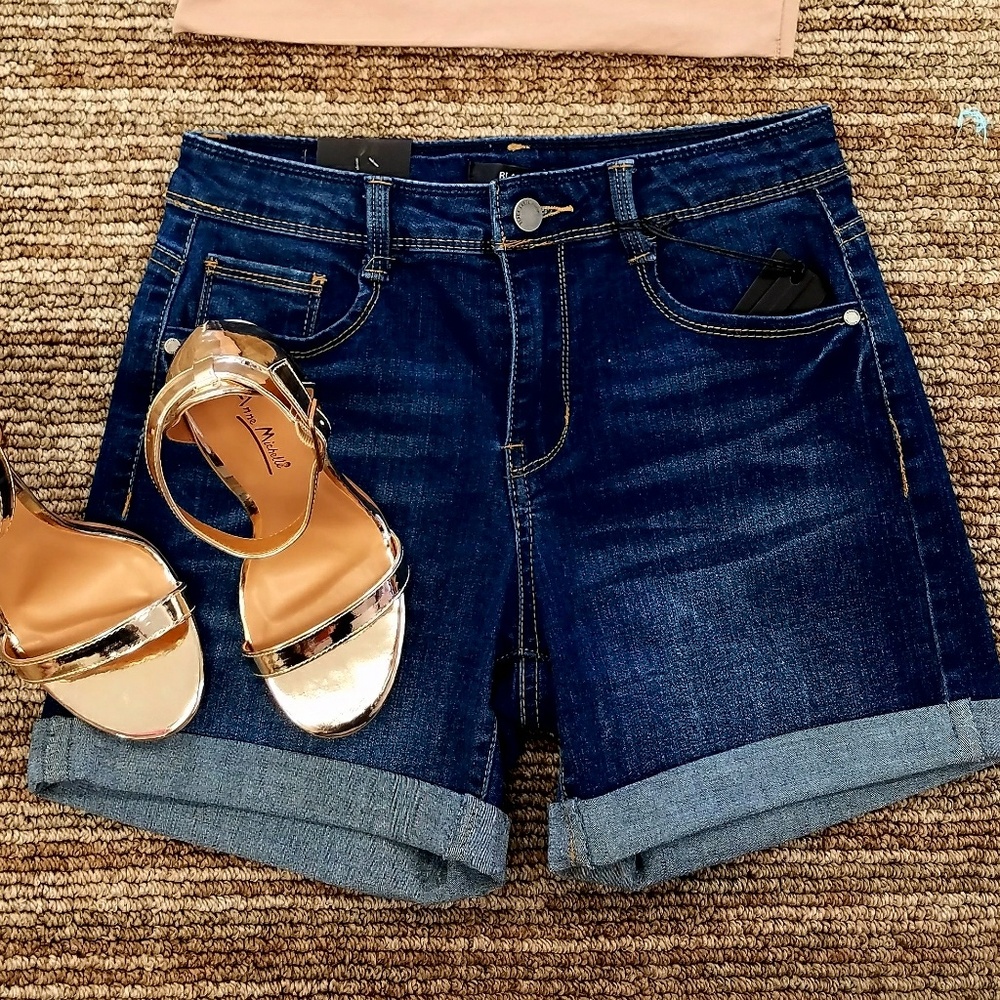 Black label jean shorts