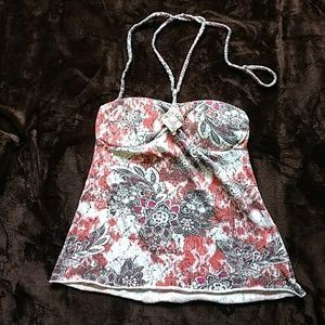 Patterned Halter Top
