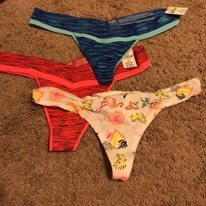 3 NWT PINK Thongs