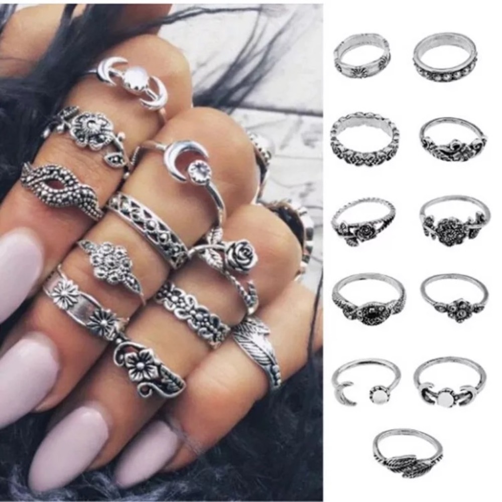 ☀️Last Set 11pc BoHo Ring Set☀️ - Picture 3 of 4