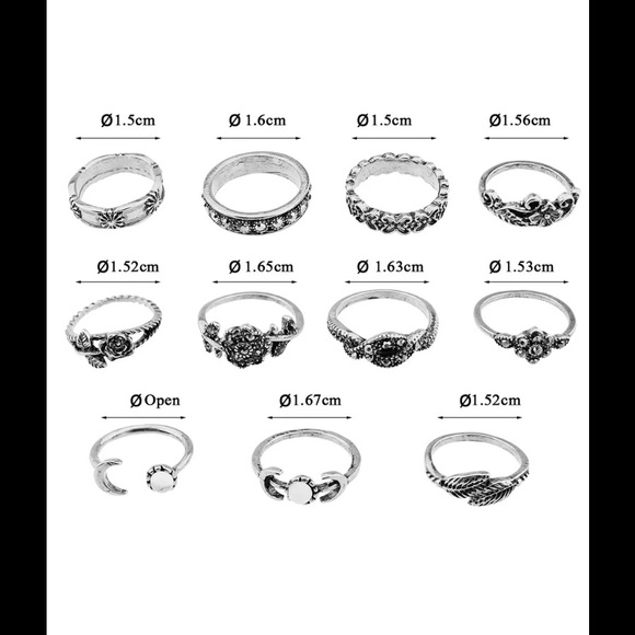 ☀️Last Set 11pc BoHo Ring Set☀️ - Picture 2 of 4