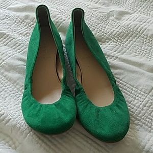J. Crew Suede Leather Ballet Flats, Made in Italy