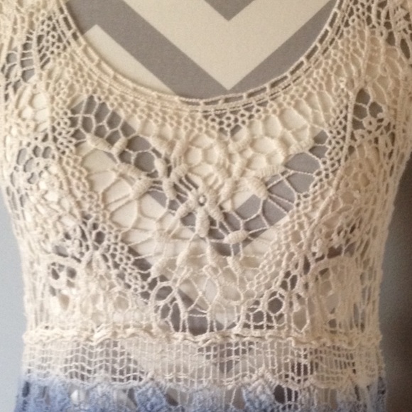 Boho Crocheted Ombré Tank Top - Picture 4 of 5