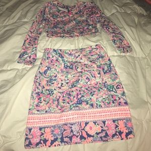 NEW Lilly Pulitzer Boca Chica Crop & Skirt Set XS