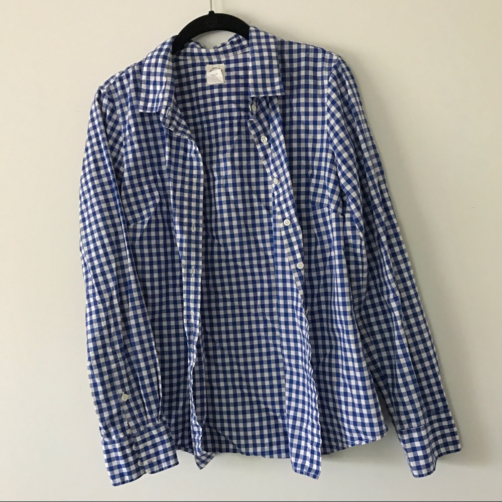 Blue Gingham Button Up
