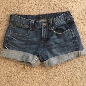 J crew stretch jean shorts