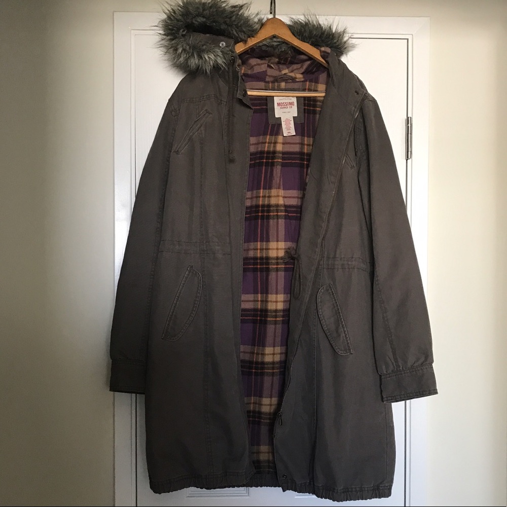 Brown hooded jacket