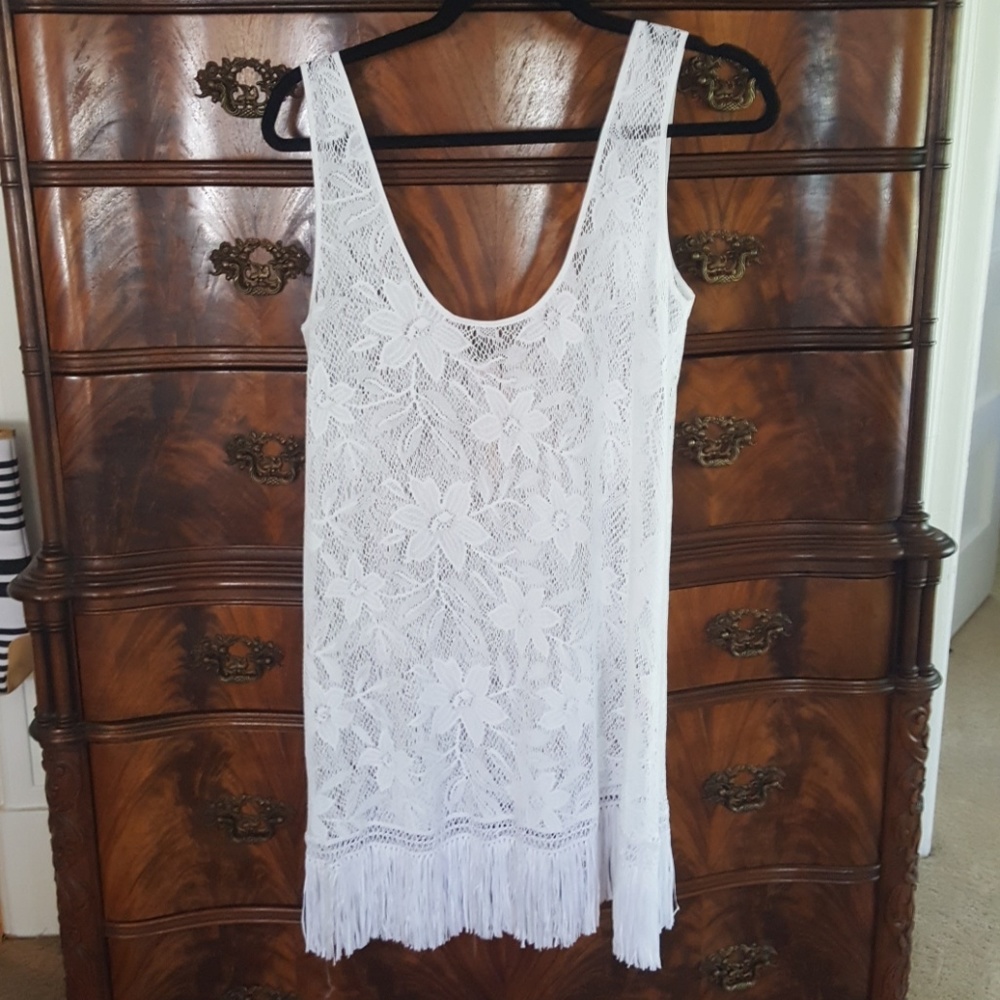 Victoria's Secret white lace coverup