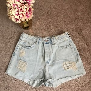 Don't stress Distressed High waisted Jean Shorts